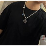 Louis Vuitton Rockabilly punk thai silver vintage silver necklace for couples with a 60cm chain length that can be changed