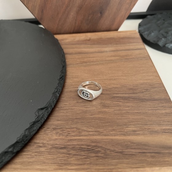 𝐆𝐮𝐜𝐜𝐢 925 Sterling Silver Double G Ring