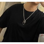 Louis Vuitton Rockabilly punk thai silver vintage silver necklace for couples with a 60cm chain length that can be changed