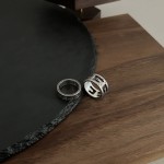 𝐆𝐮𝐜𝐜𝐢 925 Sterling Silver Square G Cutout Vintage Ring