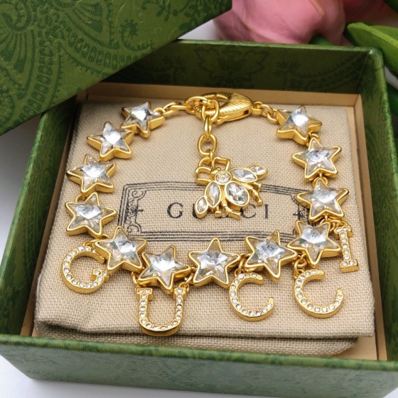 𝐆𝐮𝐜𝐜𝐢 Double G star bracelet