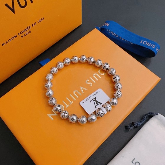 Louis Vuitton Multi-element Thai silver style bracelet Vintage silver bracelet for couples