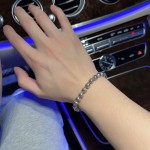 Louis Vuitton Multi-element Thai silver style bracelet Vintage silver bracelet for couples