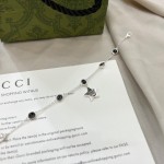 𝐆𝐮𝐜𝐜𝐢 Pentagram Cat Black Spinel Bracelet