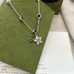 𝐆𝐮𝐜𝐜𝐢 Pentagram Cat Black Spinel Bracelet