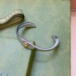 𝐆𝐮𝐜𝐜𝐢 Anger Forest series double G classic series retro silver bracelet