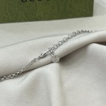 𝐆𝐮𝐜𝐜𝐢 925 Sterling Silver Double GInterlocking Vintage Necklace