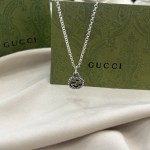 𝐆𝐮𝐜𝐜𝐢 925 Sterling Silver Double GInterlocking Vintage Necklace
