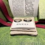 𝐆𝐮𝐜𝐜𝐢 Black Marble Wide Narrow Couple Matching Ring