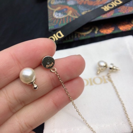 Dior Tassel Long Stud Earrings