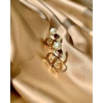 Dior cd letter pearl earrings earrings