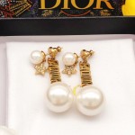 Dior JADIOR Size Pearl Star Stud Earrings
