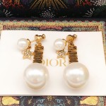 Dior JADIOR Size Pearl Star Stud Earrings