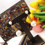Dior JADIOR Size Pearl Star Stud Earrings