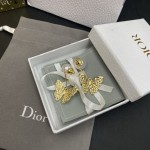 Dior fashion crystal diamond tassel full diamond logo letter stud earrings