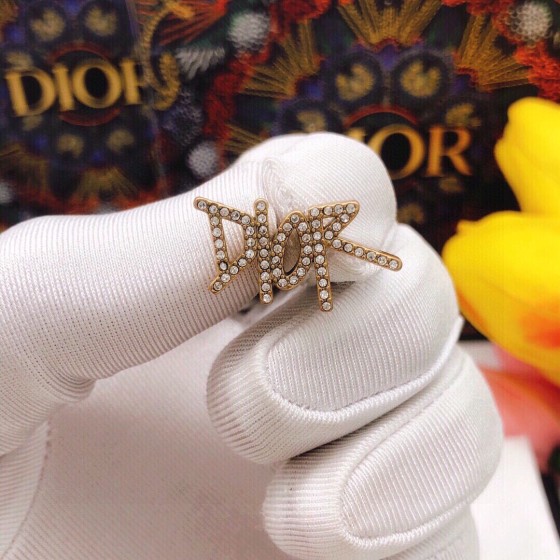 Dior Mini Alphabet Stud Earrings