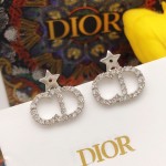 Dior Star CD Stud Earrings Silver