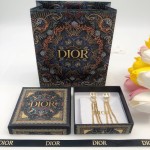 Dior CD letter chain tassel earrings