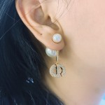 Dior stud earrings