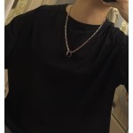 Louis Vuitton Rockabilly punk thai silver vintage silver necklace for couples with 60cm adjustable length