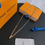 Louis Vuitton Rockabilly punk thai silver vintage silver necklace for couples with 60cm adjustable length