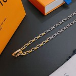 Louis Vuitton Rockabilly punk thai silver vintage silver necklace for couples with 60cm adjustable length