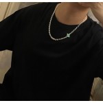 Louis Vuitton Rockabilly punk thai silver vintage silver necklace for couples with 60cm adjustable length