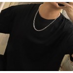 Louis Vuitton Rockabilly punk thai silver vintage silver necklace for couples with 60cm adjustable length