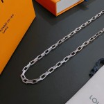 Louis Vuitton Rockabilly punk thai silver vintage silver necklace for couples with 60cm adjustable length
