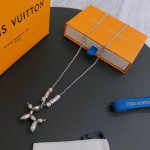 Louis Vuitton Rockabilly punk thai silver vintage silver necklace for couples with 60cm adjustable length
