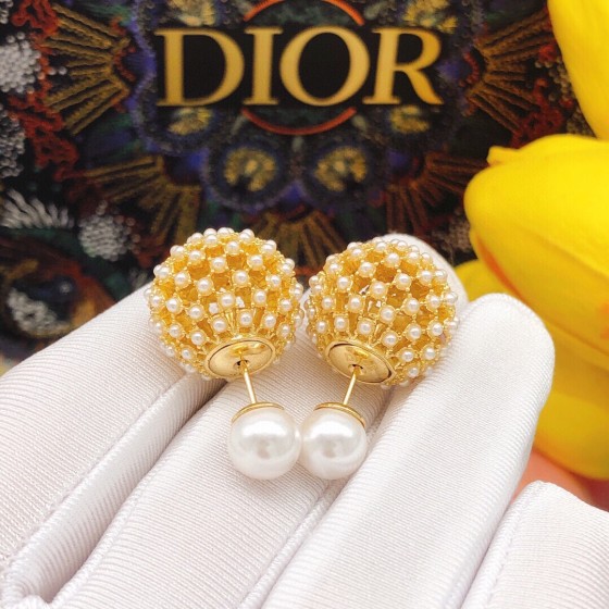 Dior stud earrings