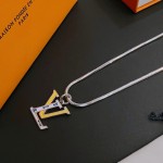 Louis Vuitton Rockabilly punk thai silver vintage silver necklace for couples with 60cm adjustable length