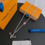 Louis Vuitton Rockabilly punk thai silver vintage silver necklace for couples with 60cm adjustable length