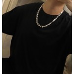 Louis Vuitton Rockabilly punk thai silver vintage silver necklace for couples with 60cm adjustable length