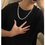 Louis Vuitton Rockabilly punk thai silver vintage silver necklace for couples with 60cm adjustable length