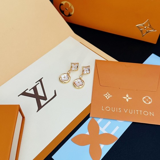 Louis Vuitton Vintage LV monogram earrings