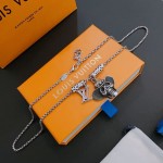 Louis Vuitton Rockabilly punk thai silver vintage silver necklace for couples with 60cm adjustable length