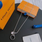 Louis Vuitton Rockabilly punk thai silver vintage silver necklace for couples with 60cm adjustable length