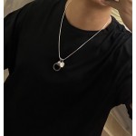 Louis Vuitton Rockabilly punk thai silver vintage silver necklace for couples with 60cm adjustable length