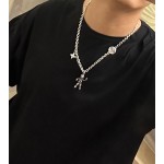 Louis Vuitton Rockabilly punk thai silver vintage silver necklace for couples with 60cm adjustable length