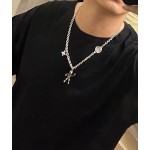 Louis Vuitton Rockabilly punk thai silver vintage silver necklace for couples with 60cm adjustable length