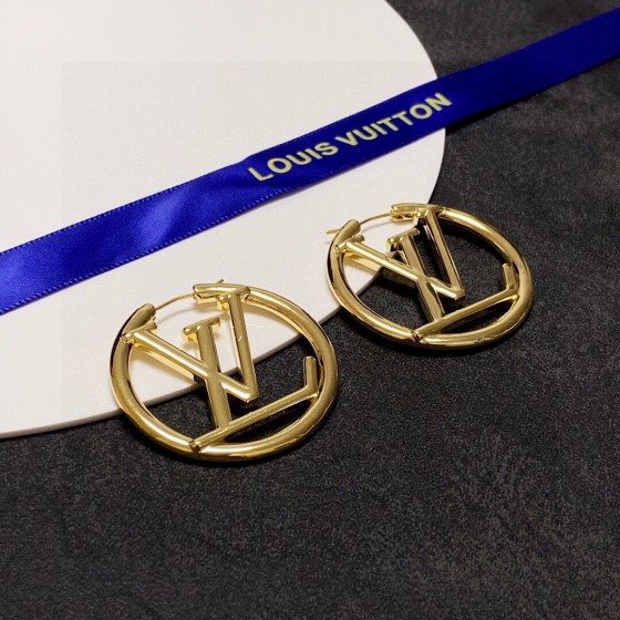 Louis Vuitton LV monogram earrings