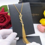 Saint Laurent YSL monogrammed tassel necklace