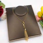 Saint Laurent YSL monogrammed tassel necklace