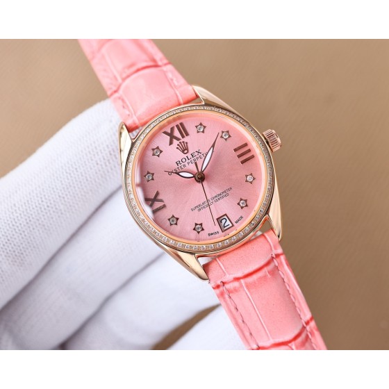 Rolex V8 version fashion women's watch simple three needle super luminous at night