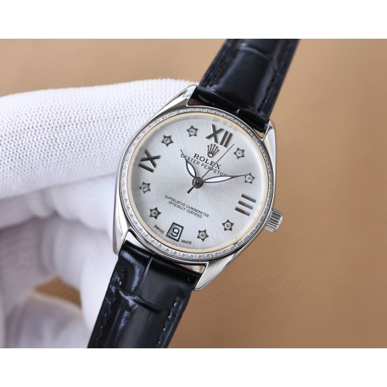 Rolex V8 version fashion women's watch simple three needle super luminous at night