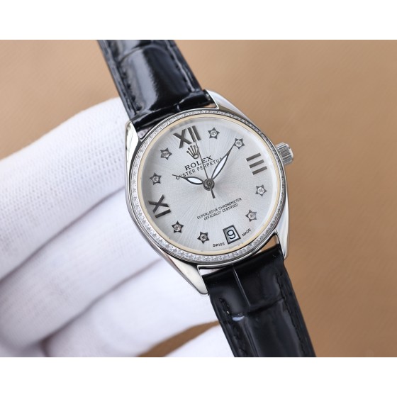 Rolex V8 version fashion women's watch simple three needle super luminous at night