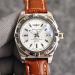Breitling - Checker Automatic mechanical Arch bridge reinforced glass 316L steel / imported cowhide