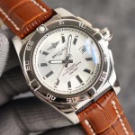 Breitling - Checker Automatic mechanical Arch bridge reinforced glass 316L steel / imported cowhide