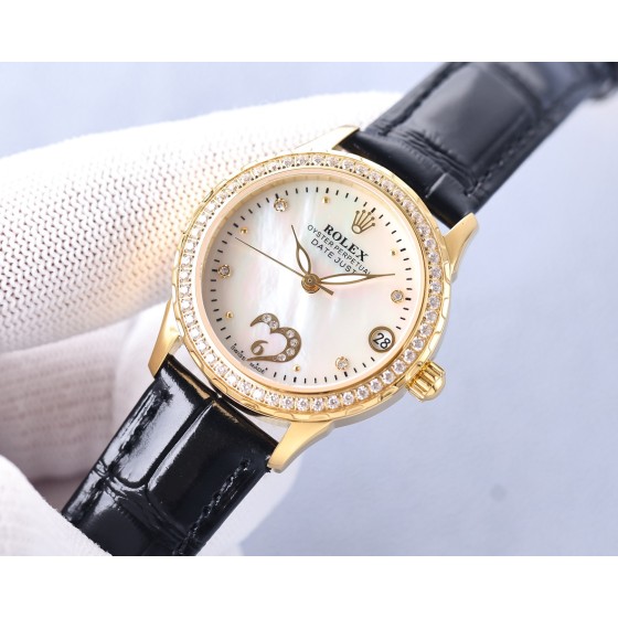 Rolex fashion women's watch simple three needle super luminous at night